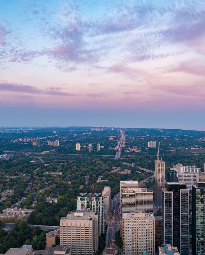 Overview of One Bloor's exterior designs providing unparalleled views of the surrounding cityscape